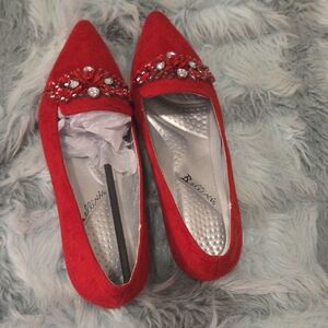 Bellini Scarlet Embellished Flats